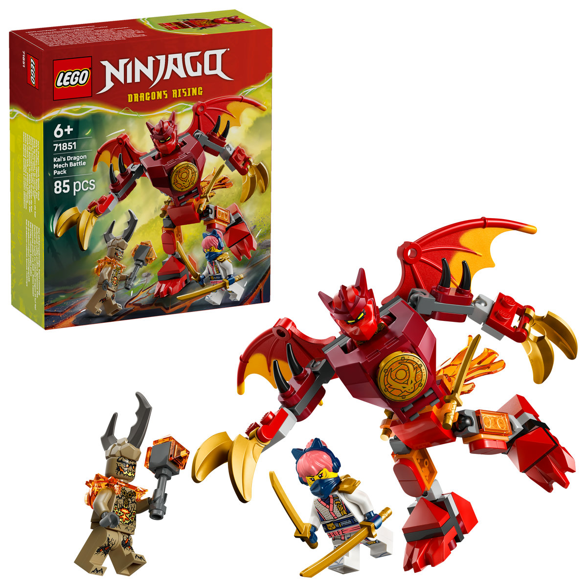 LEGO Ninjago. Pachet de lupta cu robotul dragon al lui Kai