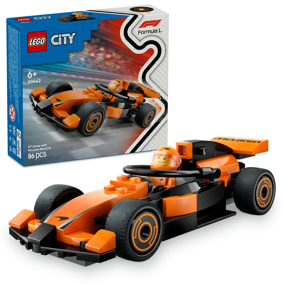 LEGO. Pilot F1 cu masina de curse McLaren - viteza si aventura