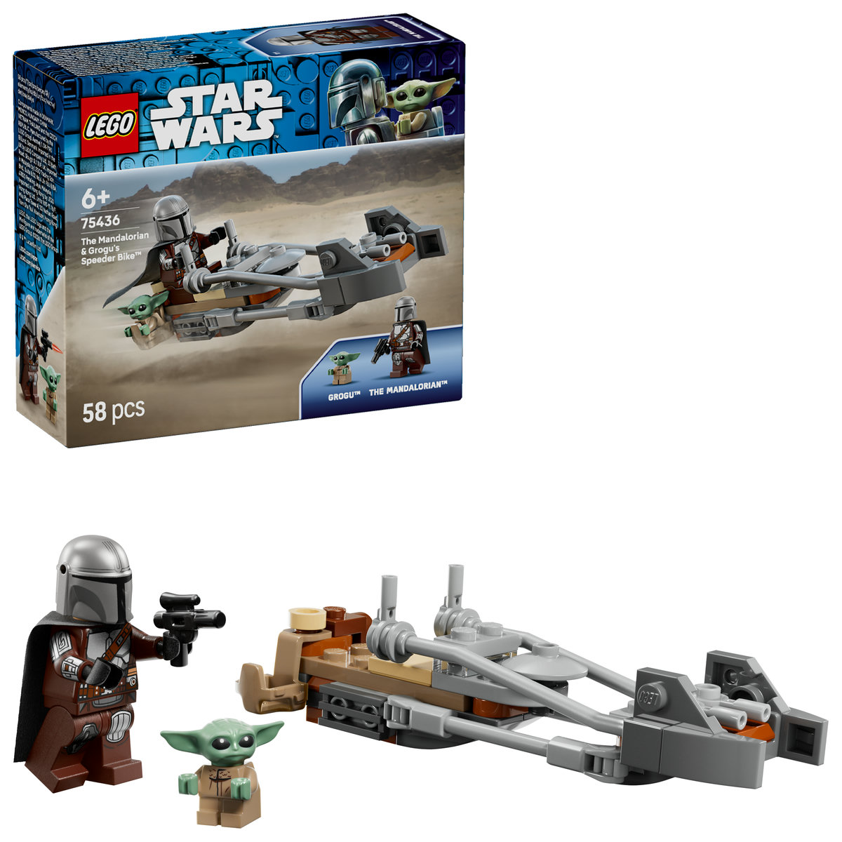 LEGO Star Wars. Motocicleta rapida a lui Mandalorian si Grogu