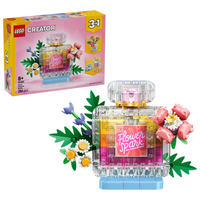 LEGO. Sticla de parfum cu flori decorativa