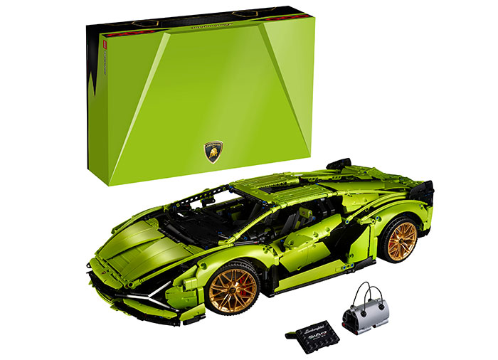 LEGO Technic. Lamborghini Sian FKP 37 supercar pentru constructie detaliata