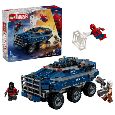 LEGO. Urmarire cu Omul Paianjen si masina inchisorii