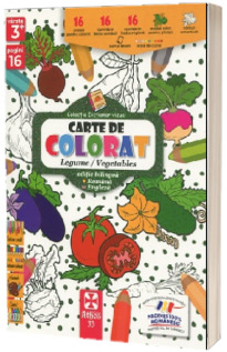 Legume/Vegetables, carte de colorat