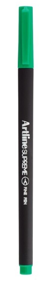 Liner Artline Supreme, varf fetru 0.4mm - verde