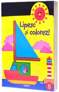 Lipesc si colorez! Numarul 8. Carte cu abtibilduri