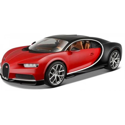 Macheta Bburago Bugatti Chiron sport negru/rosu