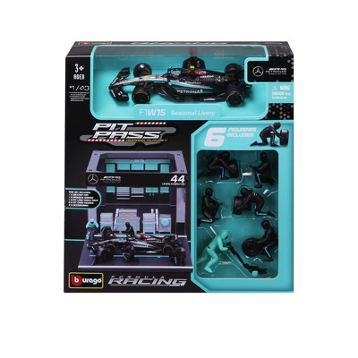 Macheta Bburago formula Pit Pass - Mercedes Amg Petr. W15 Team #44 Lewis Hamilton
