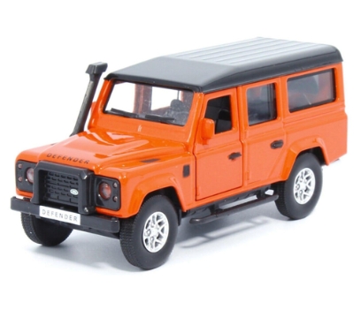 Macheta masinuta Bburago scara 1/32 Land Rover Defender 110 Portocaliu