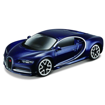 Macheta Masinuta Street Fire Bugatti Chiron Albastru Inchis Metalizat