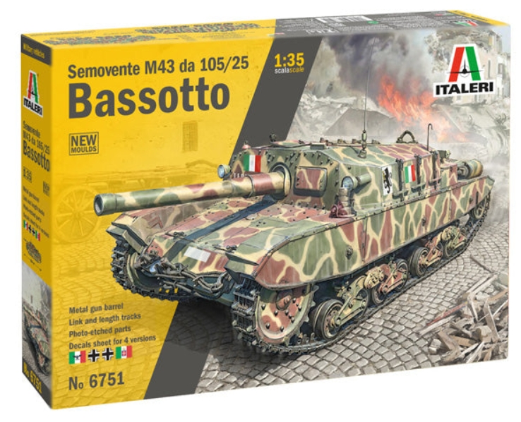 Macheta militara de construit Vehicul Semovente M43 Bassotto