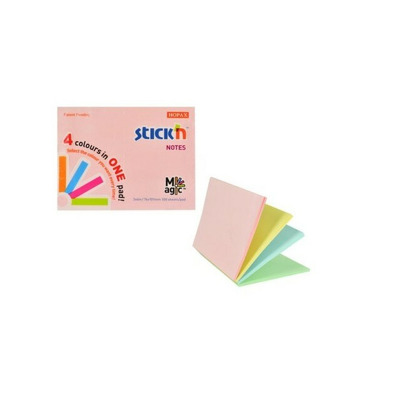 Magic notes autoadeziv 76 x 101 mm, 100 file, Stick Magic Notes - 4 culori pastel