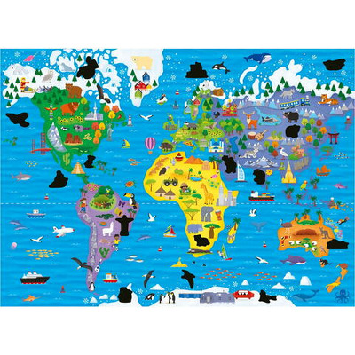 Magic Puzzle - Harta lumii ( 50 piese)