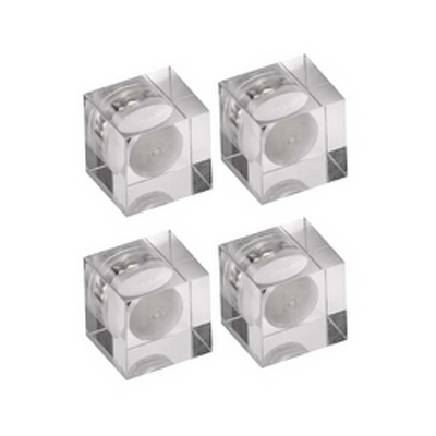 Magneti forma patrata, din acril 1,5 kg, 4 buc/set - transparenti