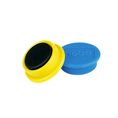 Magneti pentru table NOBO, diametru 24 mm, sustin 4 coli, 10 buc/set, diverse culori