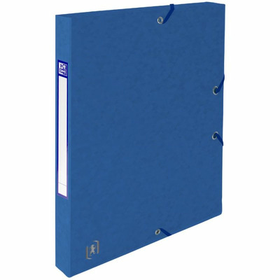 Mapa A4, carton MultiStrat 390g/mp, cu elastic, 25mm latime, Top File - albastru