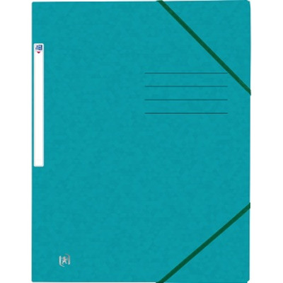 Mapa A4, carton MultiStrat 390g/mp, cu elastic, Top File - aqua