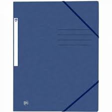 Mapa A4, carton MultiStrat 390g/mp, cu elastic, Top File - bleumarin