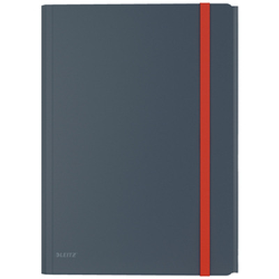 Mapa cu elastic LEITZ Cosy, PP, A4, 150 coli, cu buzunar inclus, gri antracit