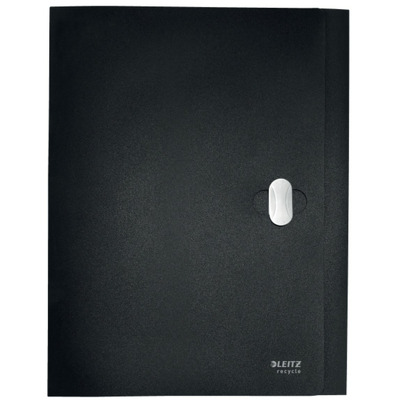 Mapa cu elastic Recycle Jumbo, PP cu amprenta CO2 neutra, partial reciclat, A4, 250coli, negru