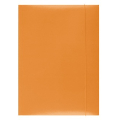 Mapa din carton plastifiat cu elastic, 300gsm, Office Products - orange