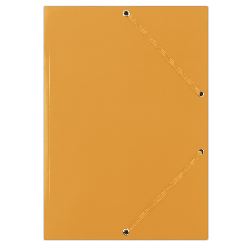 Mapa din carton plastifiat, cu elastic pe colturi, 400gsm, Donau - portocaliu