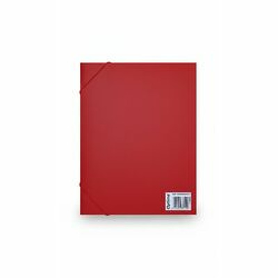 Mapa din plastic cu elastic pe colturi, latime 40mm, 800 microni, Optima - rosu transparent