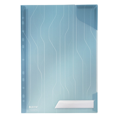 Mapa Leitz Combi File, cu eticheta, 5 buc/set - transparent albastru