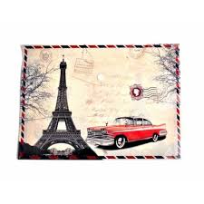 Mapa plastic cu buton, model Cartea postala Paris, Arhi Design