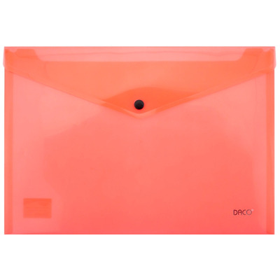 Mapa plastic plic cu capsa A4 Portocaliu neon - set 2 buc