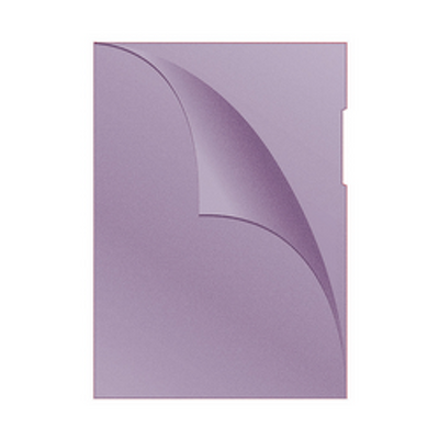 Mapa PP protectie documente A4, deschidere L, 120 microni, 100/set, mov