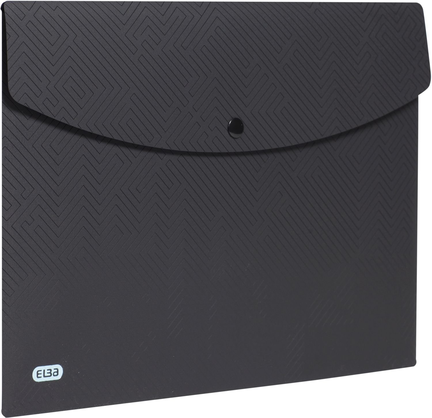 Mapa protectie documente A4 landscape, cu capsa, PP-0.3mm, 5 buc/set, Elba Urban - negru