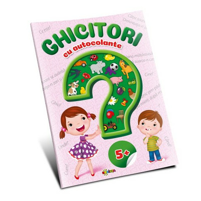 Marea carte de colorat. Ghicitori cu autocolante, 5 ani