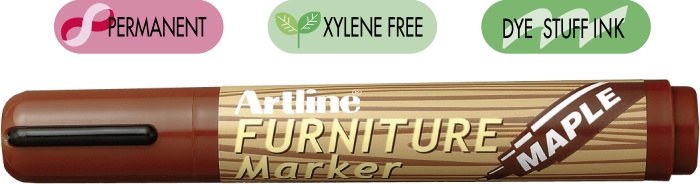 Marker 95, pentru mobilier din lemn (retusuri), corp plastic cu varf tesit 2.0-5.0mm - artar