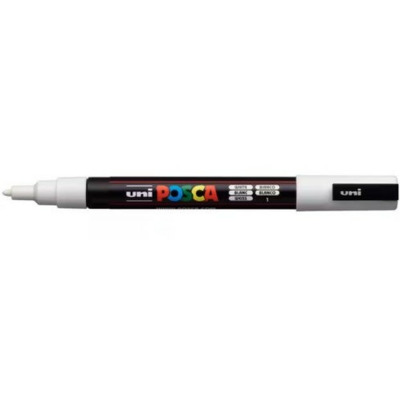 Marker acril POSCA PC-3M alb 1