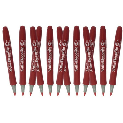 Marker Artline Decorite, varf rotund 1.0mm - rosu