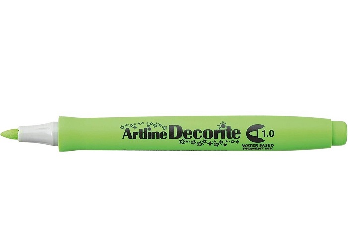 Marker Artline Decorite, varf rotund 1.0mm - vernil