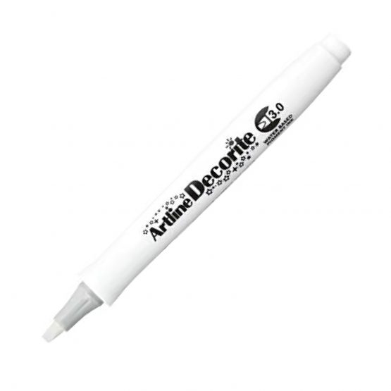 Marker Artline Decorite, varf tesit 3.0mm - alb