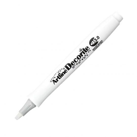 Marker Artline Decorite, varf tesit 3.0mm - alb