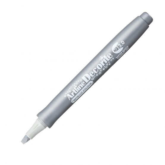 Marker Artline Decorite, varf tesit 3.0mm - argintiu