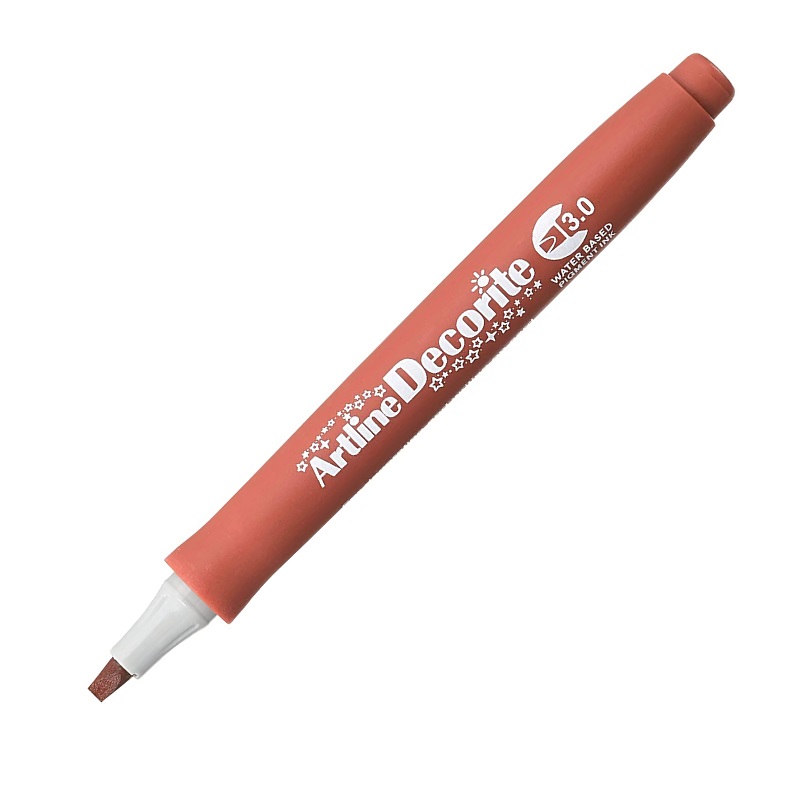 Marker Artline Decorite, varf tesit 3.0mm - maro