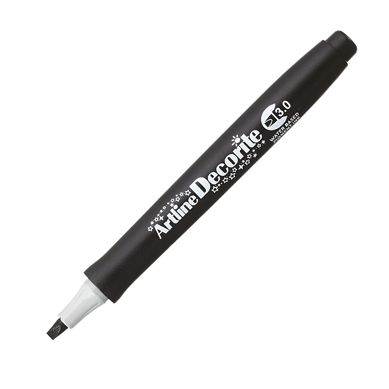 Marker Artline Decorite, varf tesit 3.0mm - negru