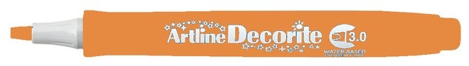 Marker Artline Decorite, varf tesit 3.0mm - orange pastel