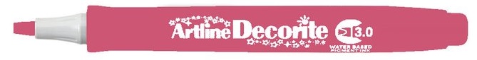 Marker Artline Decorite, varf tesit 3.0mm - roz metalizat