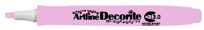 Marker Artline Decorite, varf tesit 3.0mm - roz pastel