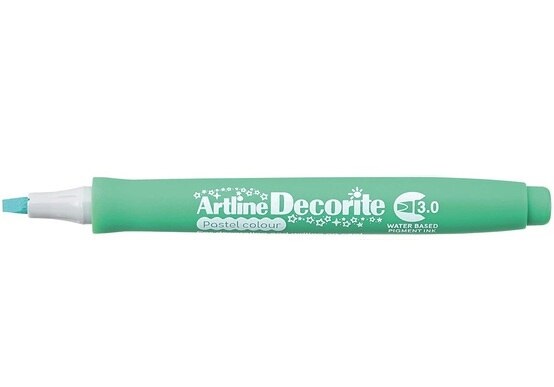 Marker Artline Decorite, varf tesit 3.0mm - verde pastel