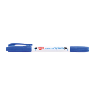 Marker CD/DVD 2 capete Albastru - set 2 buc