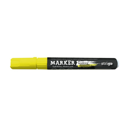 Marker cu Creta Lichida, varf rotund, galben NEON