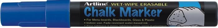 Marker cu creta pentru table de scris cu varf 4.0mm - albastru