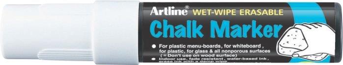 Marker cu creta pentru table de scris, varf 12.0mm - alb