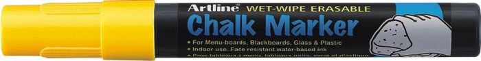 Marker cu creta pentru table de scris, varf 4.0mm - galben